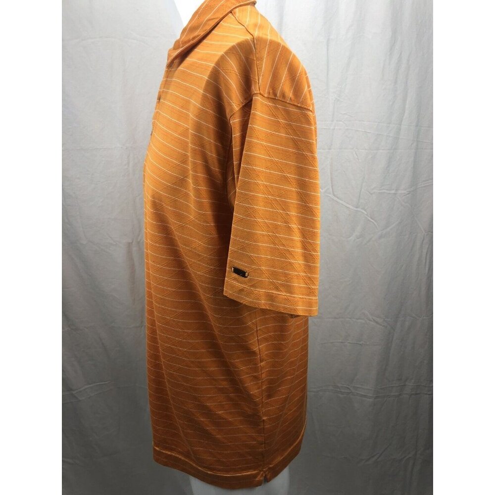 Tiger Woods Collection Nike Fit Dry Men Golf Polo Shirt Textured Orange Large L - Picture 4 of 8